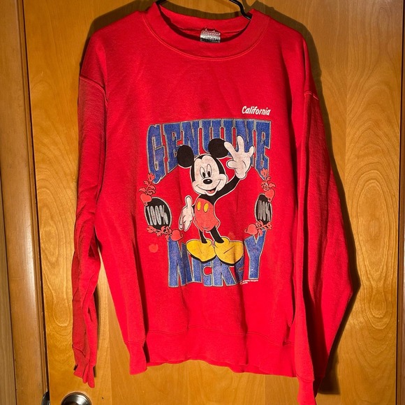 Disney Other - Vintage Mickey Mouse Walt Disney Genuine 100% California‎ Sweater XL USA
